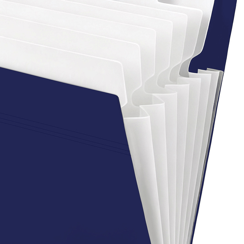 Fișier acordeon cu 8 compartimente, culoare solidă, PP, impermeabil, organizare documente pentru birou