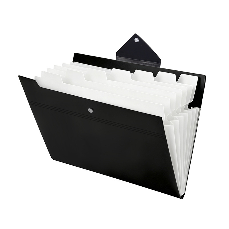 Fișier acordeon cu 8 compartimente, culoare solidă, PP, impermeabil, organizare documente pentru birou