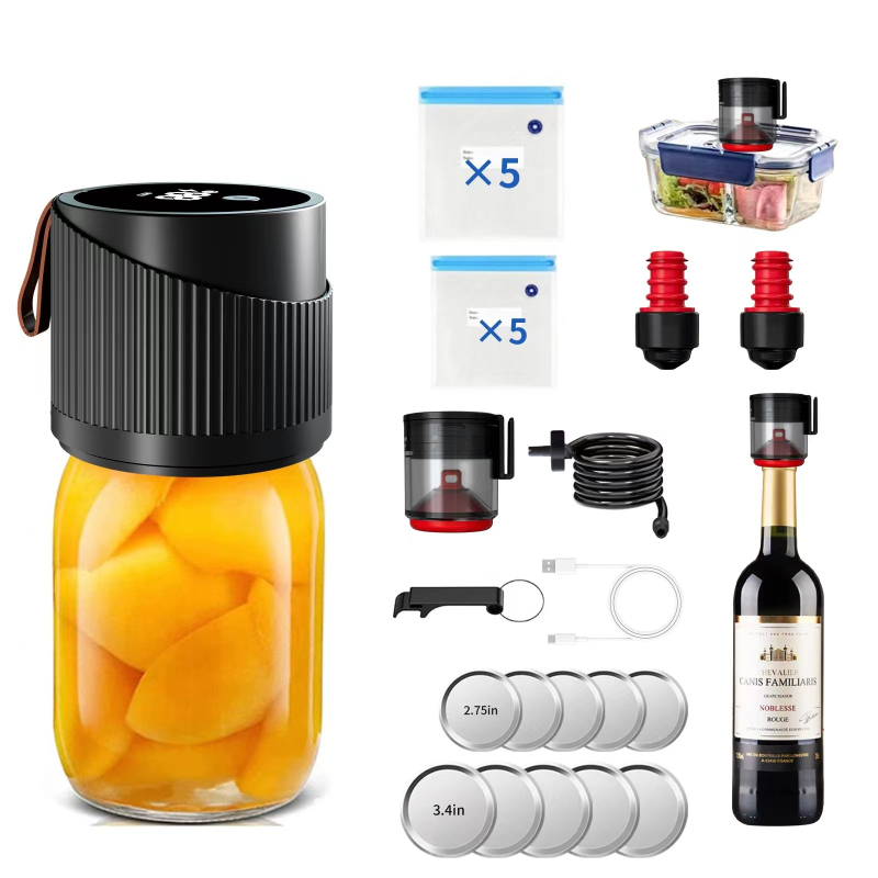 Sealer vacuum pentru borcane Mason, all-in-one, alimentare USB, sigilare pentru conservarea alimentelor