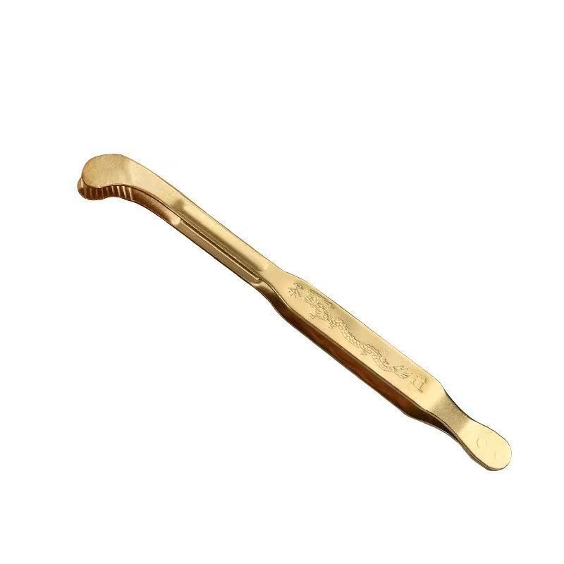 Clește de ceai din oțel inoxidabil cu pensete metalice pentru curățarea ceștii, accesoriu pentru ceremonia Gongfu