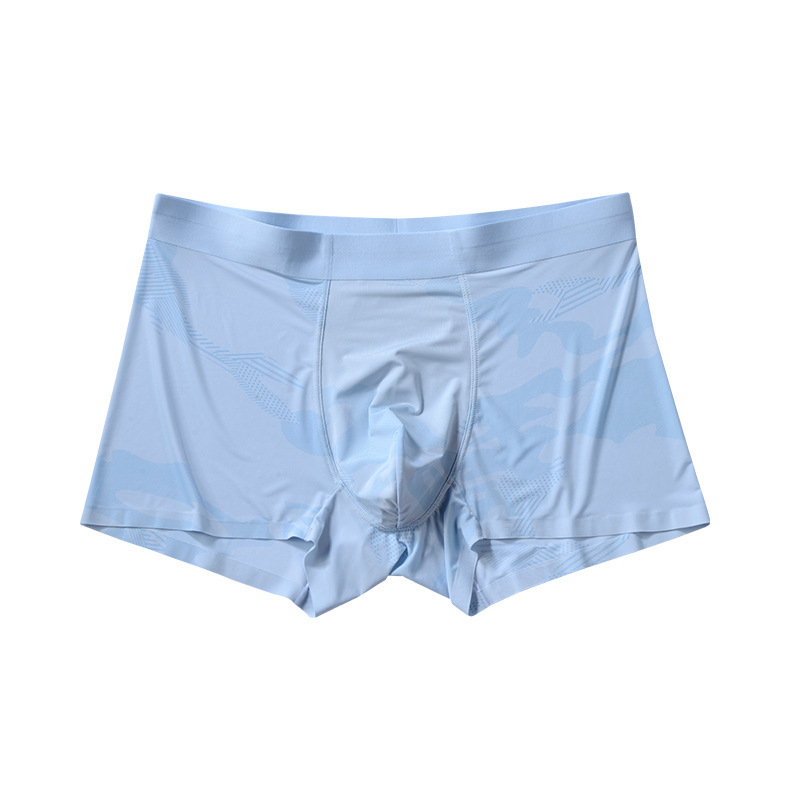 Ljetne muške bokserice od laganog ice-silk materijala s kamuflažnim uzorkom, srednji pojas