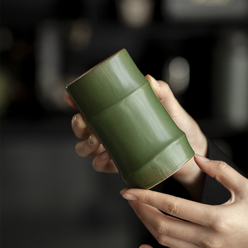 Set Gongfu pentru ceremonia ceaiului din lemn de abanos șase domni cu clește pentru ceai linguriță de ceai stilou pentru ceai cuțit pentru ceai și recipient ceramic pentru ceai