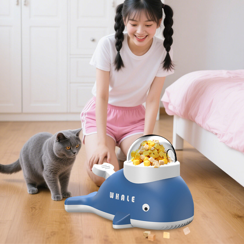 Little Whale Automatski dozator hrane za mačke — Interaktivna igra s pedalom