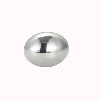 Minge ovală din oțel inoxidabil, goală, în formă de ou, lustruită la oglindă, minge metalică premium pentru balustrade