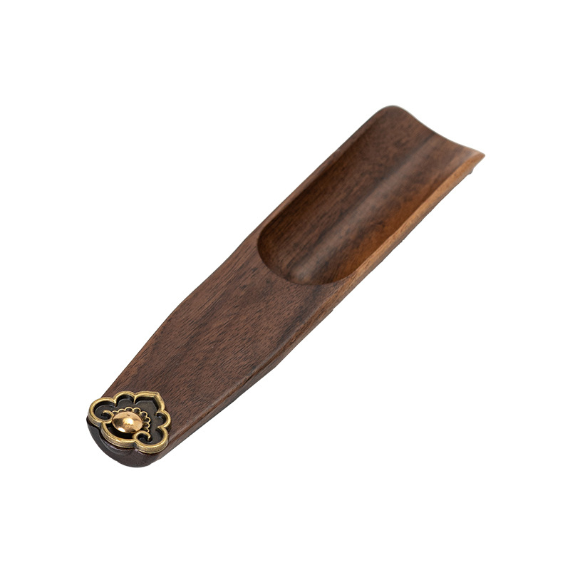 Lingură de ceai din lemn și spatulă pentru ceai, set pentru ceremonia ceaiului