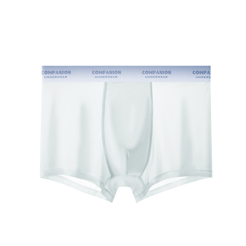 Muške bokserice od ice silk, antibakterijske, srednji pojas, prozračan najlon