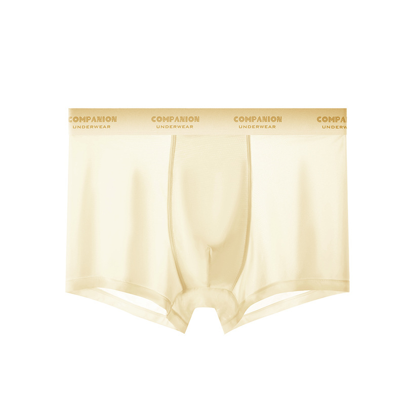 Muške bokserice od ice silk, antibakterijske, srednji pojas, prozračan najlon
