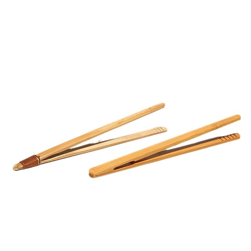 Accesorii din bambus pentru ceremonia ceaiului: clips pentru ceașcă și pensetă pentru ceai, componente Gongfu tea set