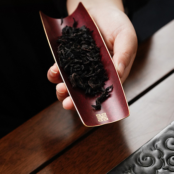 Ceremonie ceai japoneză Zen din cupru pur — set cu trei unelte pentru ceai, accesorii din alamă