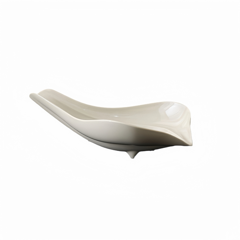 Lingură de ceai ceramică cu glazură din cenușă de plante, lucrată manual pentru aprecierea ceaiului și trezirea aromei, accesoriu pentru ceremonia Gongfu