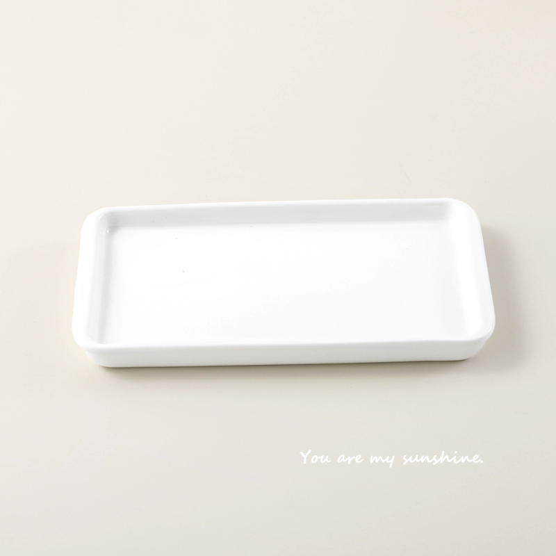 Tavă ceramică dreptunghiulară pentru bijuterii și parfum – organizator de baie