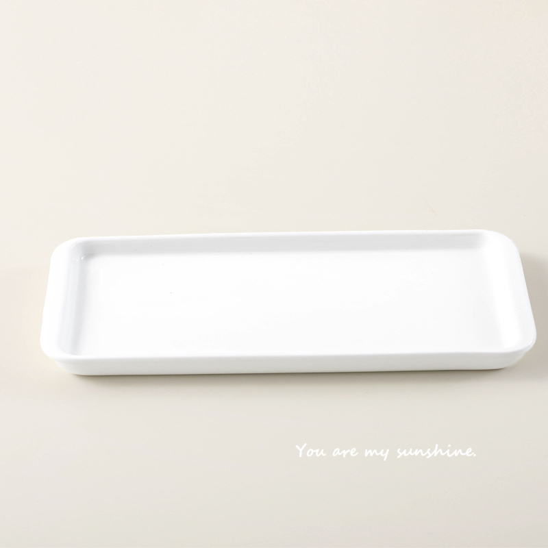Tavă ceramică dreptunghiulară pentru bijuterii și parfum – organizator de baie