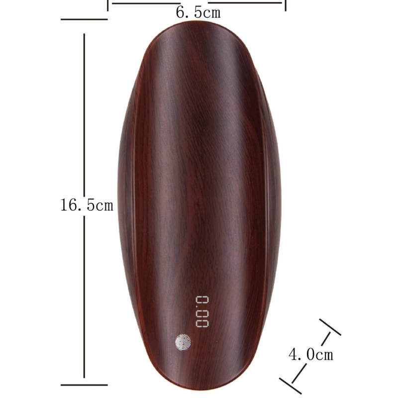 Cântar electronic pentru ceai, finisaj cu nuanță lemnoasă, corp din rășină, dimensiuni 16,5 x 7 x 2,5 cm, greutate 220 g, cu cutie cadou