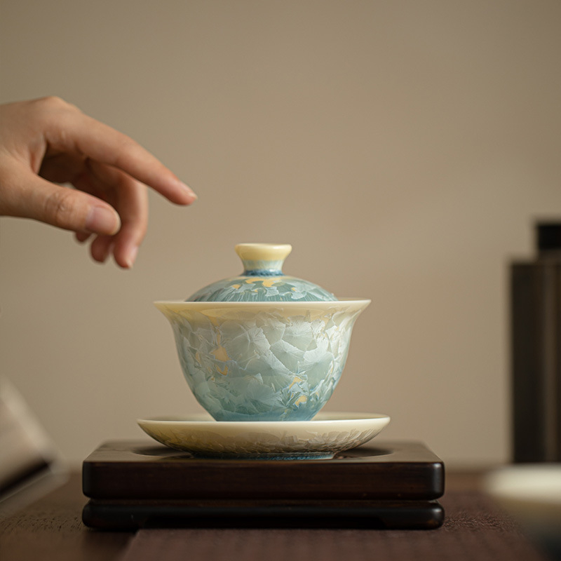 Vas ceramic cu capac, glazură cristalină, anti-arzire, ceramică rezistentă la temperaturi înalte, mare, stil modern minimalist