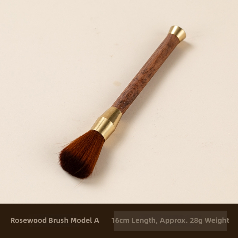 Perie de ceai din ebonie și lemn de rosewood pentru curățarea ceainicului și a mesei de ceai
