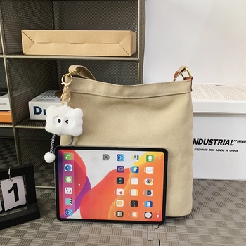 Ženska platnena torba, casual tote torba za rameno, velika kapaciteta, unutarnji džepovi za telefon, osobnu iskaznicu i prijenosno računalo