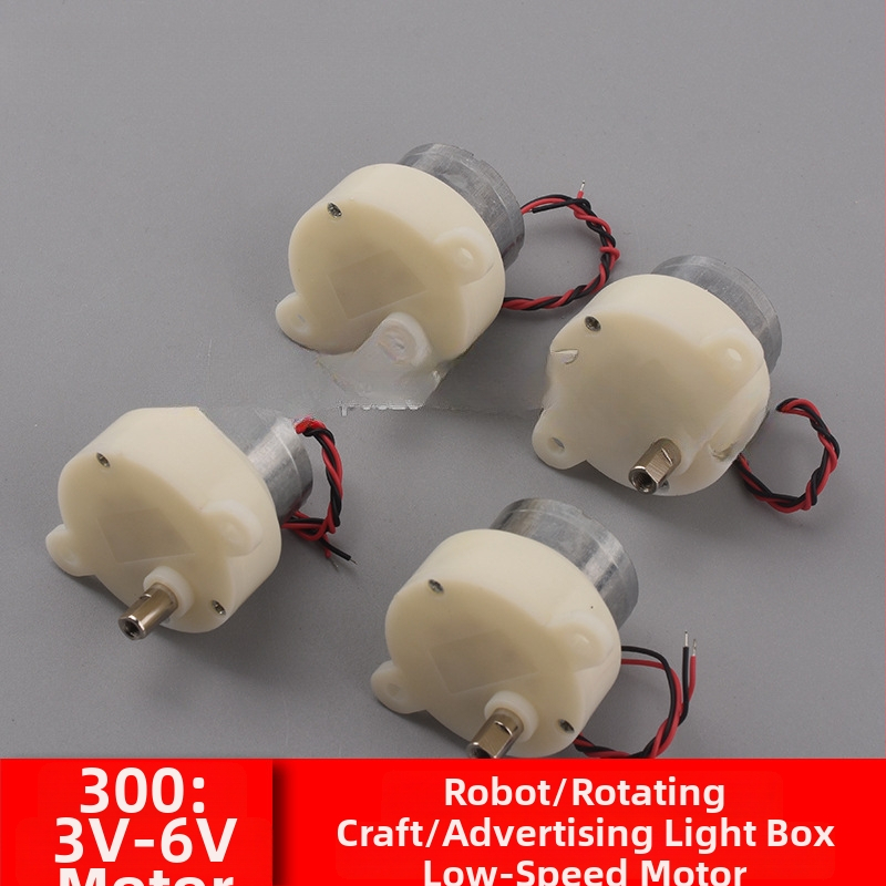 Četkasti DC motor s reduktorom 300, 3–6V, za robotiku, rotirajuće ukrase i reklamne svjetlosne kutije