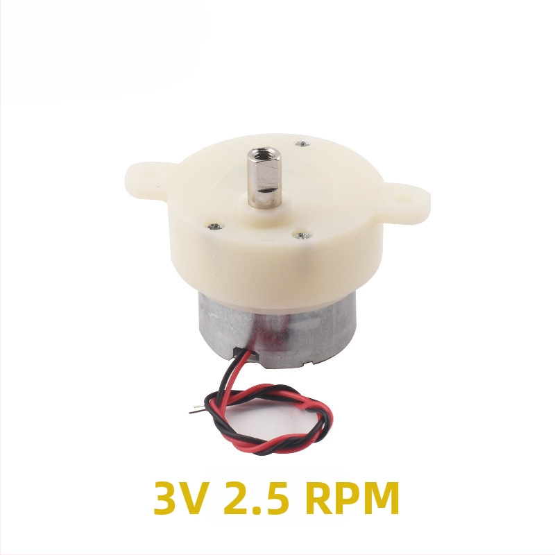 Četkasti DC motor s reduktorom 300, 3–6V, za robotiku, rotirajuće ukrase i reklamne svjetlosne kutije