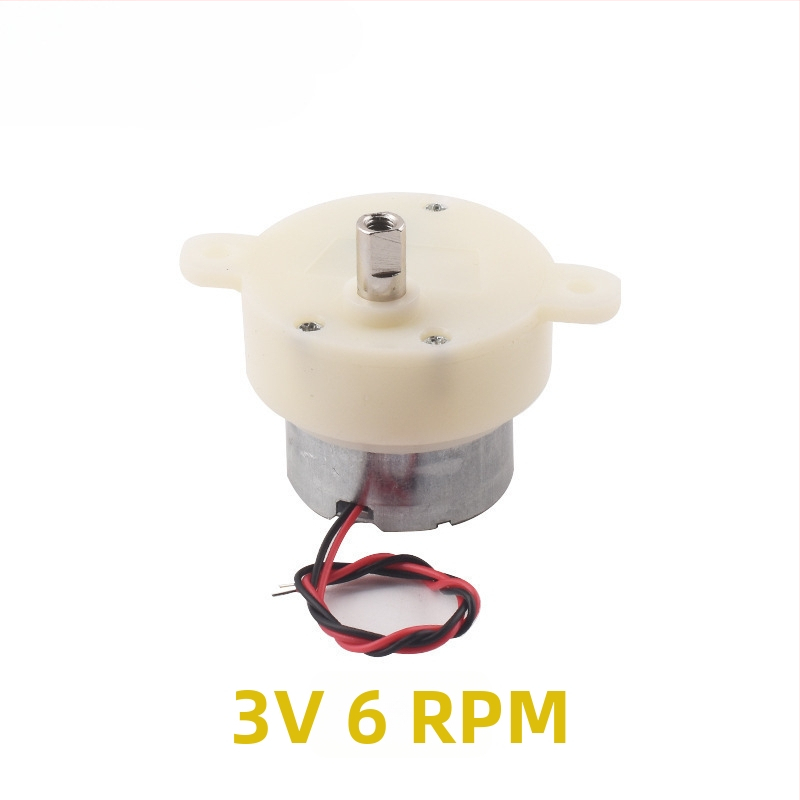 Četkasti DC motor s reduktorom 300, 3–6V, za robotiku, rotirajuće ukrase i reklamne svjetlosne kutije