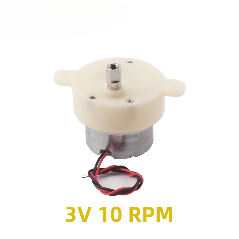 Četkasti DC motor s reduktorom 300, 3–6V, za robotiku, rotirajuće ukrase i reklamne svjetlosne kutije