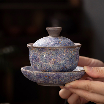 Ceașcă de ceai ceramică cu capac, set Gongfu modern minimalist pentru ceai, bol principal pentru ceai
