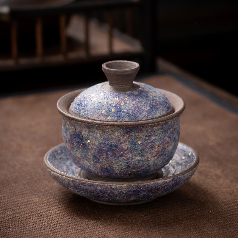 Ceașcă de ceai ceramică cu capac, set Gongfu modern minimalist pentru ceai, bol principal pentru ceai