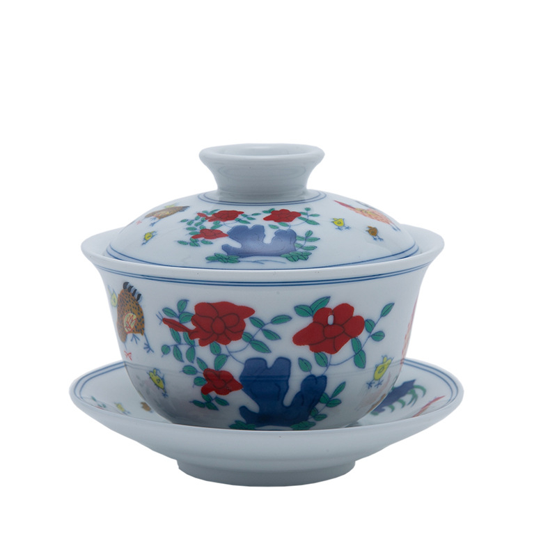 Set de ceai Jingdezhen din porțelan alb de înaltă calitate, cu cești și ceainic cu capac — set ceramic Gongfu, cutie cadou, logo personalizabil