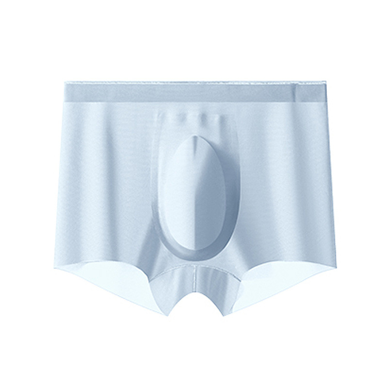 Muške bezšivne bokserice Ice Silk, prozračne, brzo sušeće, najlon, srednji pojas, jednobojne