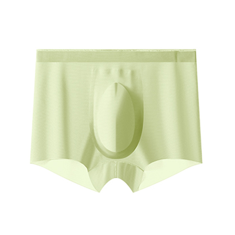 Muške bezšivne bokserice Ice Silk, prozračne, brzo sušeće, najlon, srednji pojas, jednobojne