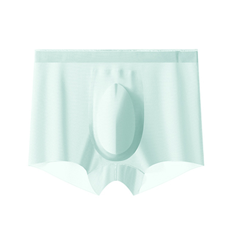 Muške bezšivne bokserice Ice Silk, prozračne, brzo sušeće, najlon, srednji pojas, jednobojne