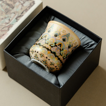Seria Dunhuang – Set de ceai Kung Fu cu cești ceramice pentru uz casnic, în cutie cadou