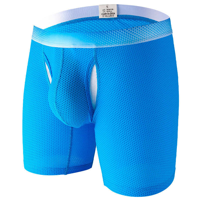 Duge muške bokserice od Ice Silk materijala, mekane i prozračne, protiv trenja, produžena verzija