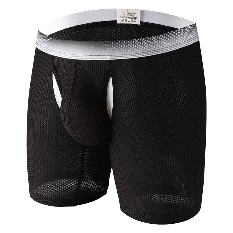 Duge muške bokserice od Ice Silk materijala, mekane i prozračne, protiv trenja, produžena verzija