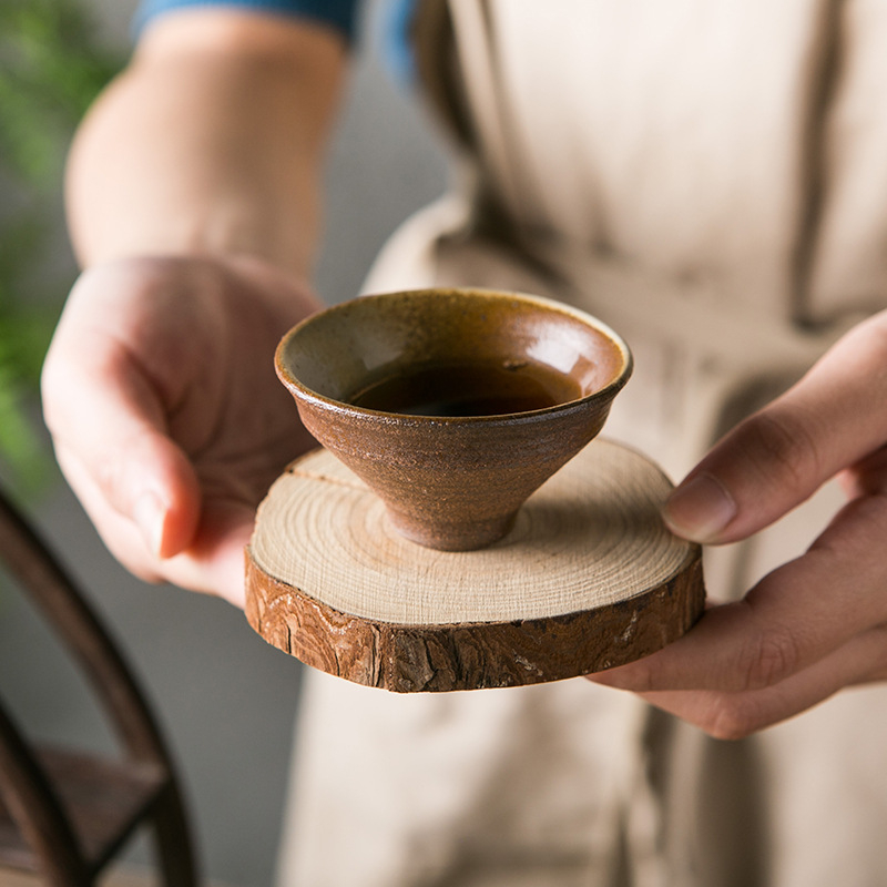 ceașcă ceramică pentru ceai, în formă de pălărie, pentru ceremonia Gongfu, uz personal