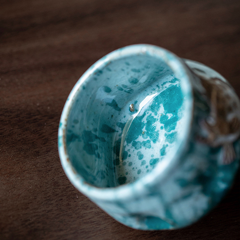 Shino Fortune Abundant ceașcă de ceai — ceașcă personală, ceramică Jian ware, lucrată manual, arsă pe lemn, glazură minerală