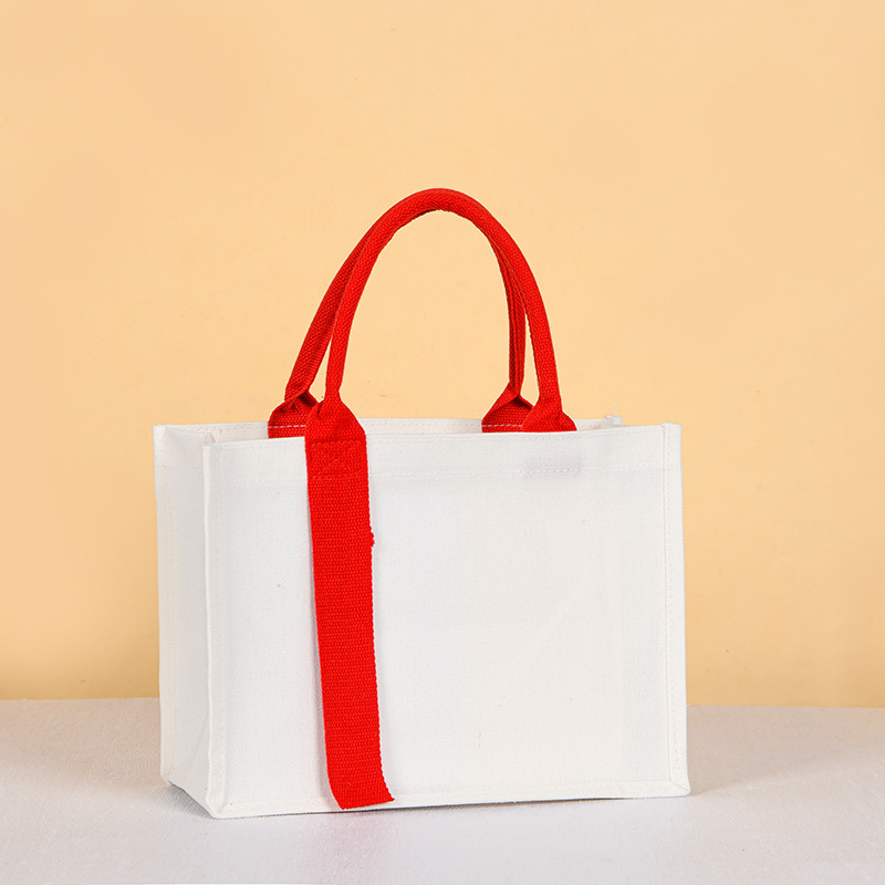 Geantă tote din pânză, personalizabilă, cu finisaj din material de bumbac acoperit, capacitate mare, imprimare