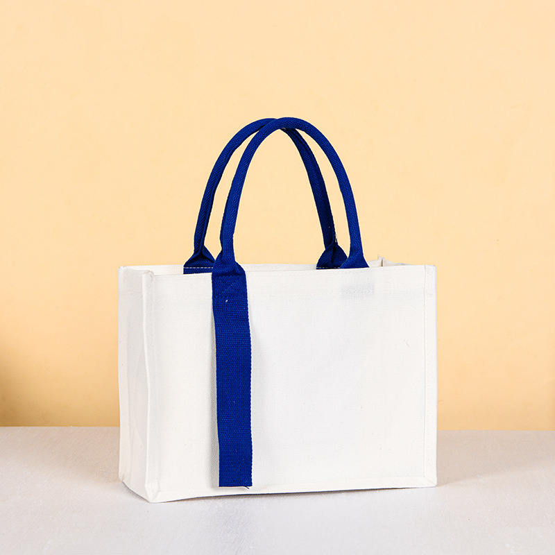 Geantă tote din pânză, personalizabilă, cu finisaj din material de bumbac acoperit, capacitate mare, imprimare
