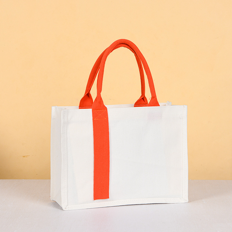 Geantă tote din pânză, personalizabilă, cu finisaj din material de bumbac acoperit, capacitate mare, imprimare