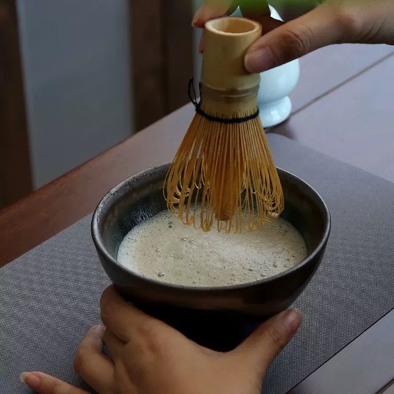 ceașcă de ceai Jian Kiln cu glazură oil-drop, dimensiune mare 12,5 cm, design cu fir auriu și dovleac atârnat