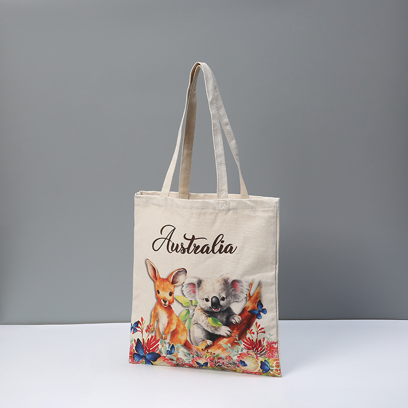 Geantă de pânză pentru cumpărături, personalizabilă cu imprimare de logo, design cultural și creativ