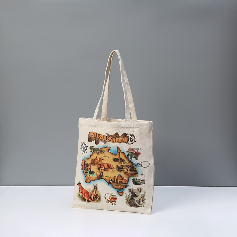 Geantă de pânză pentru cumpărături, personalizabilă cu imprimare de logo, design cultural și creativ