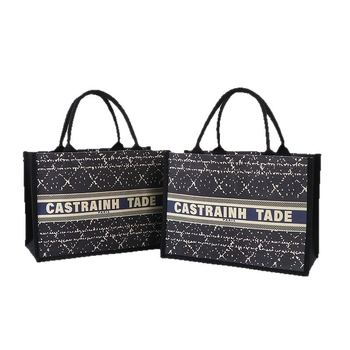 Geantă tote din pânză, personalizată, potrivită pentru ieșiri și la serviciu, cu capacitate mare