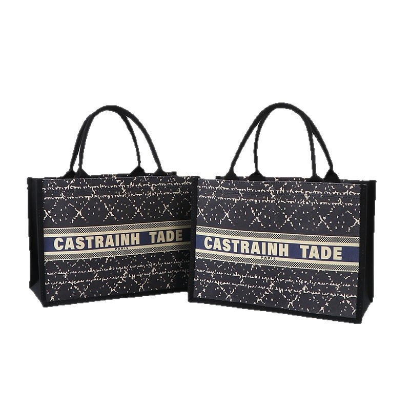 Geantă tote din pânză, personalizată, potrivită pentru ieșiri și la serviciu, cu capacitate mare