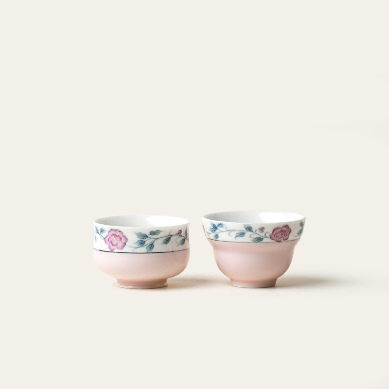 Ceainic din porțelan Doucai, pictat manual, albastru și alb, în formă de calabash, cu design cu bujor cu mii de petale, pentru uz personal