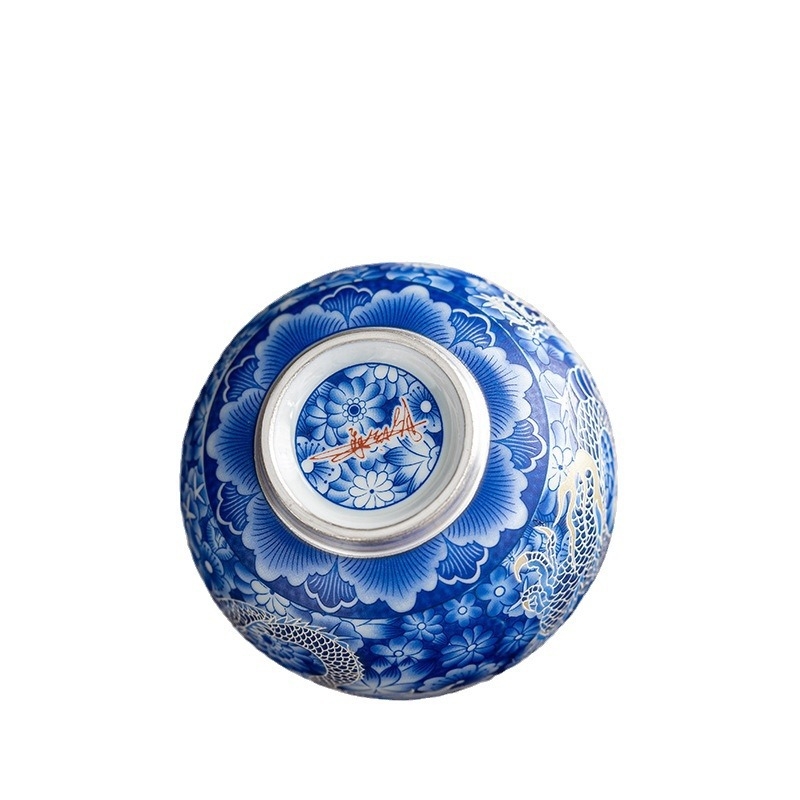 Ceainic Dragon și Phoenix Maestru, ceramică artizanală, ceai Kung Fu, culoare argintie 999