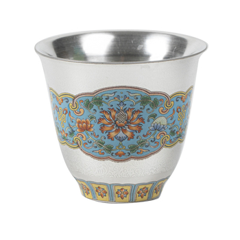 Ceșcă ceramică de ceai cu motiv floral filigran, placată cu argint, pentru uz casnic, ceașcă personală de degustare a ceaiului