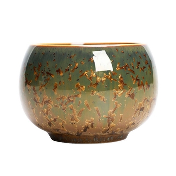 Cească de ceai din porțelan cu motiv ginkgo, pentru uz personal, unică, ceramică
