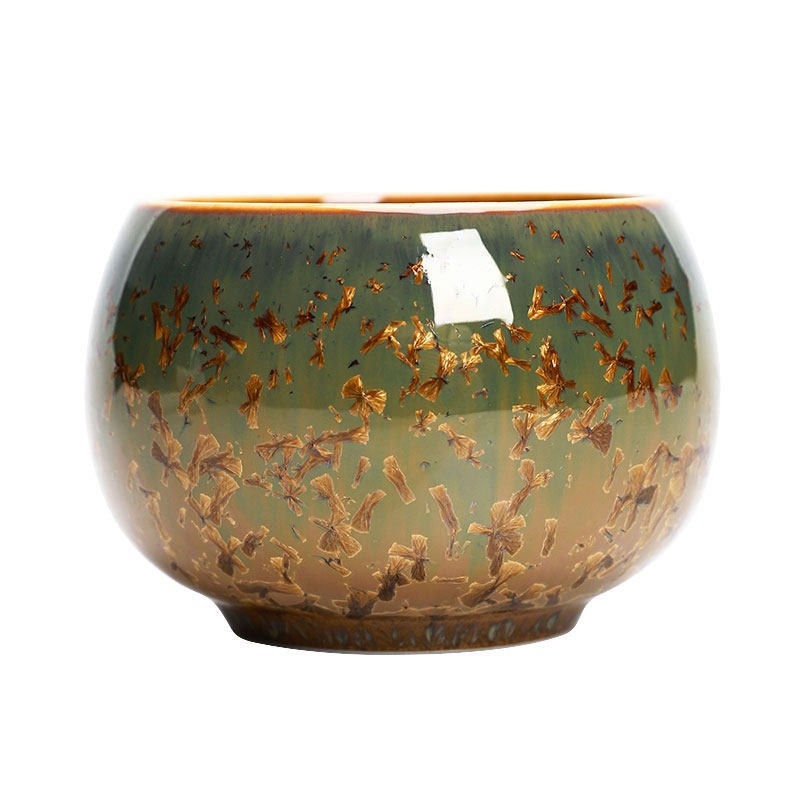 Cească de ceai din porțelan cu motiv ginkgo, pentru uz personal, unică, ceramică