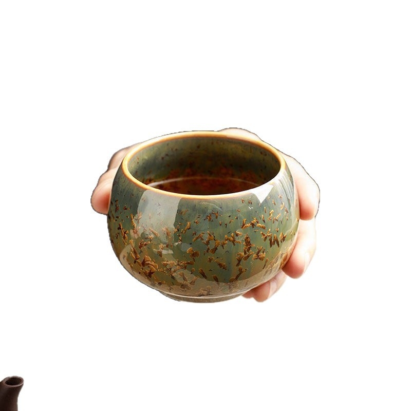 Cească de ceai din porțelan cu motiv ginkgo, pentru uz personal, unică, ceramică