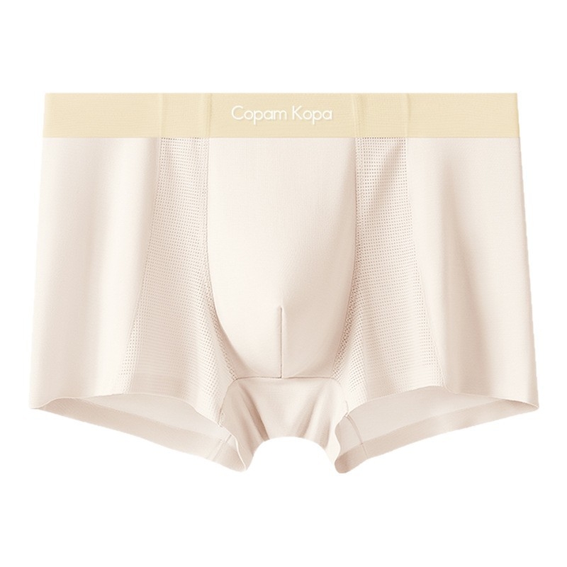 Férfi modalból készült varrat nélküli boxer brief, lélegző hálós szövettel, 2025 modell